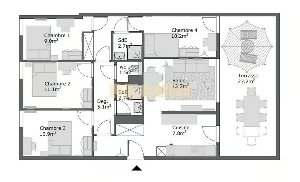 Appartement 5 pièces à Lille — Lille – Appartement avec terrasse et parking — photo 17